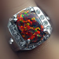 Batu Akik Kalimaya (Black Opal)