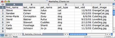 Excel data