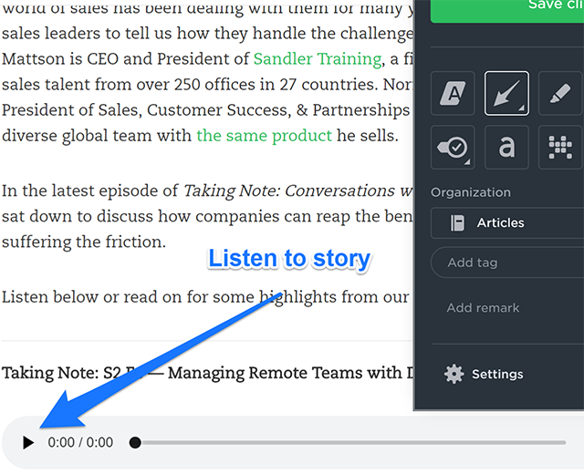 Step 2: Annotate clip