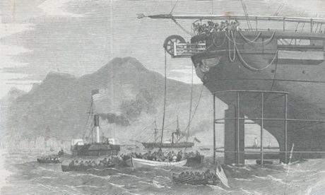 The first transatlantic telegraph cable is laid in 1858