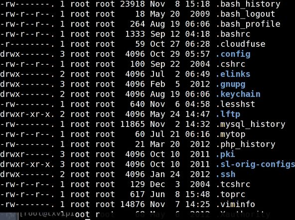 Fig.01: HowTo: use terminal ls command to see hidden dot files