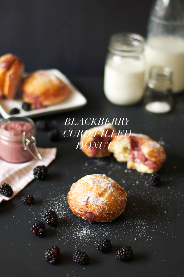 Blackberry Curd Filled Donuts